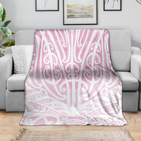 Pink New Zealand Puhoro Maori Tattoo Blanket