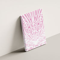 Pink New Zealand Puhoro Maori Tattoo Canvas Wall Art