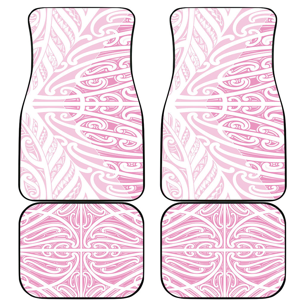 Pink New Zealand Puhoro Maori Tattoo Car Mats