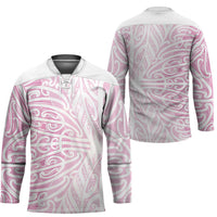 Pink New Zealand Puhoro Maori Tattoo Hockey Jersey