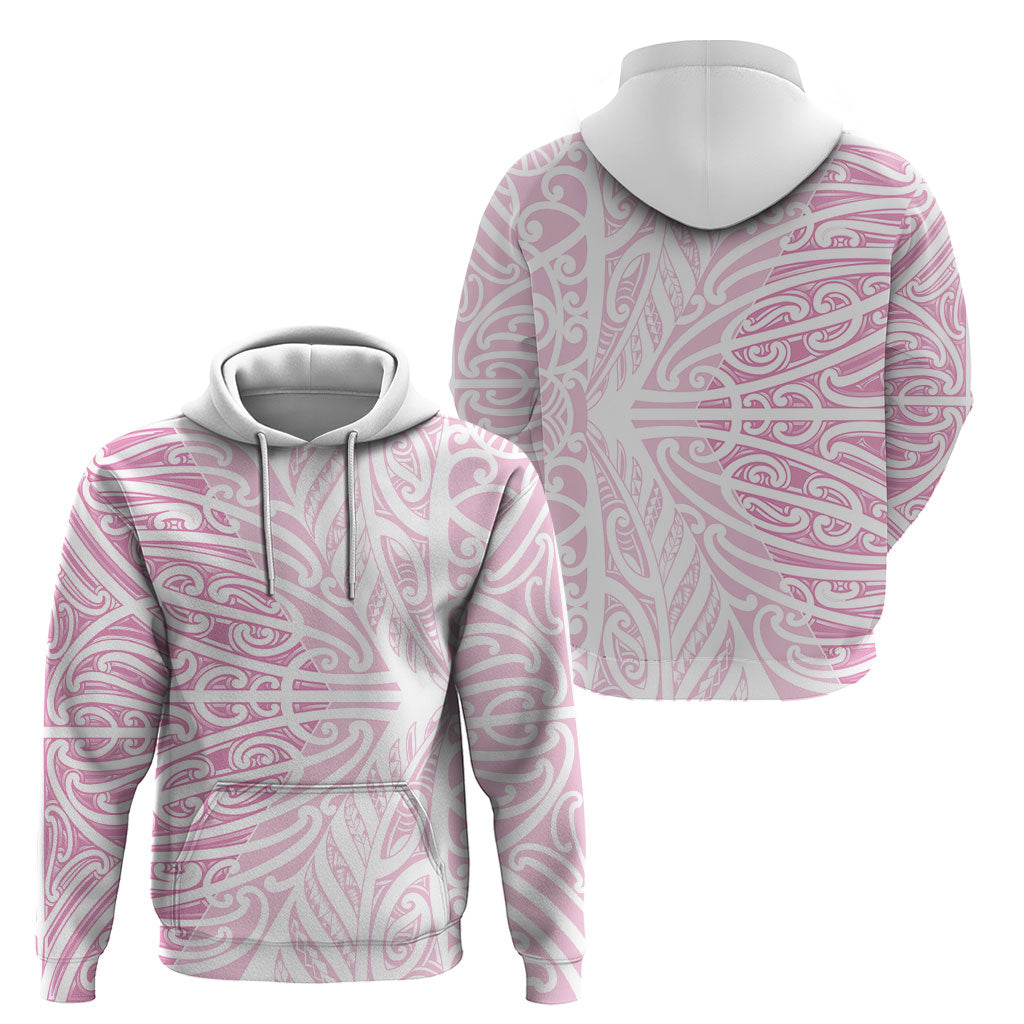 Pink New Zealand Puhoro Maori Tattoo Hoodie