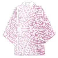 Pink New Zealand Puhoro Maori Tattoo Kimono
