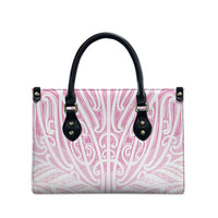 Pink New Zealand Puhoro Maori Tattoo Leather Bag