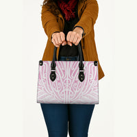 Pink New Zealand Puhoro Maori Tattoo Leather Bag
