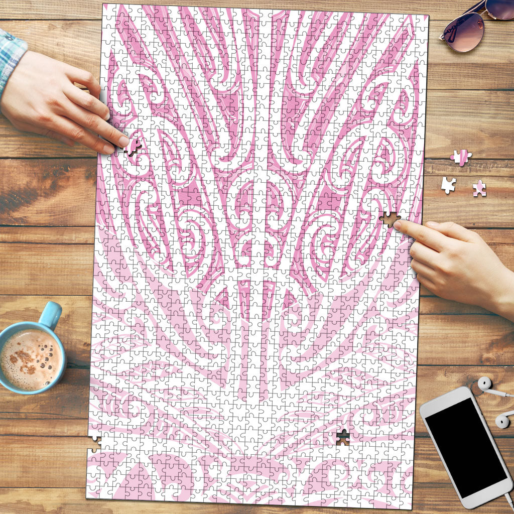 Pink New Zealand Puhoro Maori Tattoo Puzzle