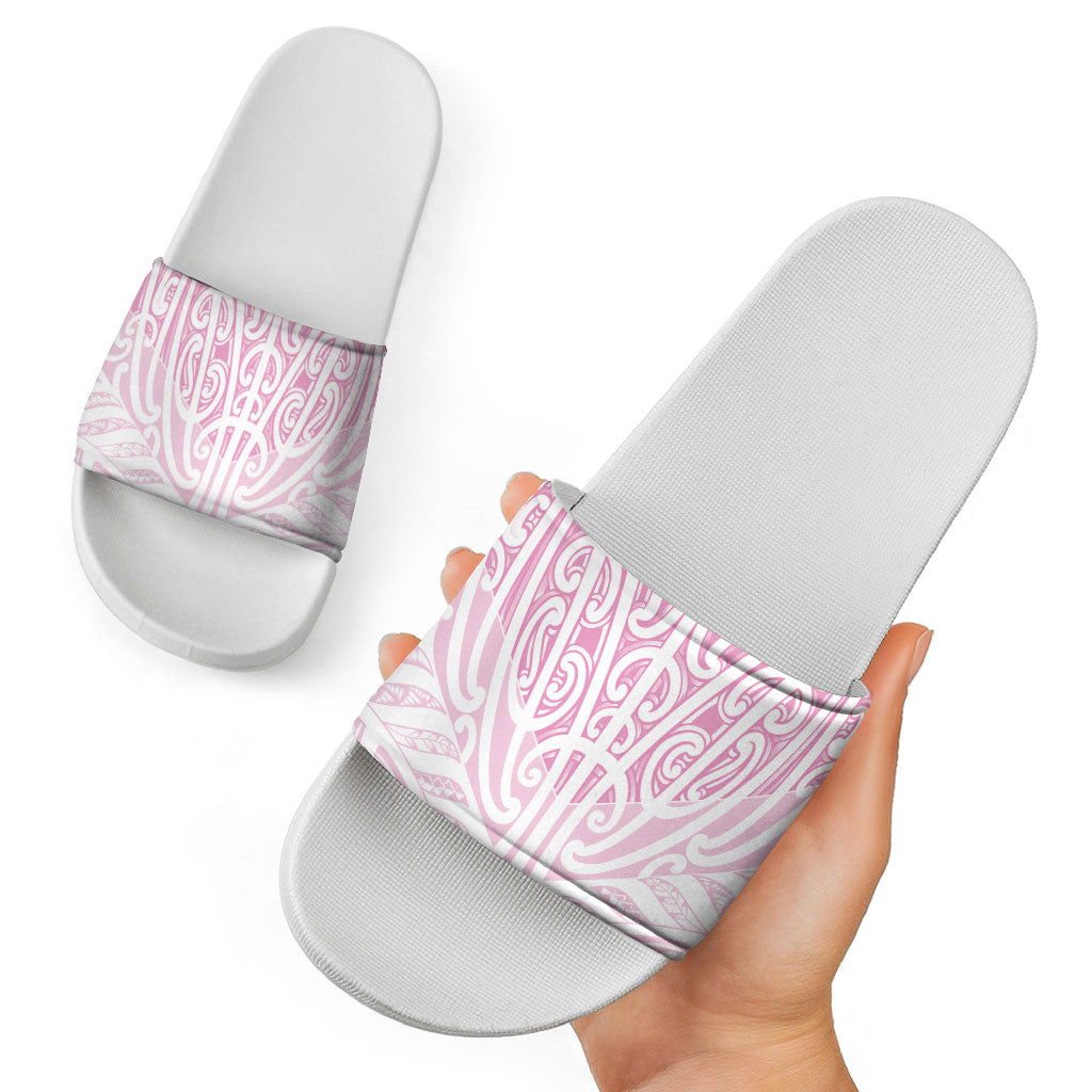 Pink New Zealand Puhoro Maori Tattoo Slide Sandals