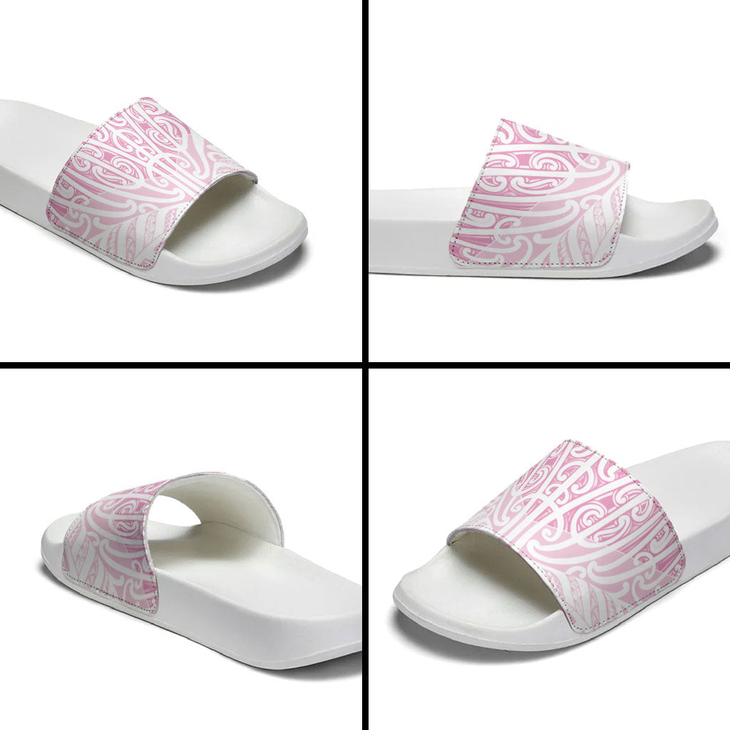 Pink New Zealand Puhoro Maori Tattoo Slide Sandals