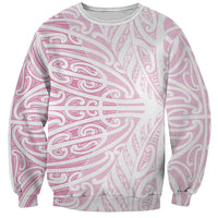 Pink New Zealand Puhoro Maori Tattoo Sweatshirt