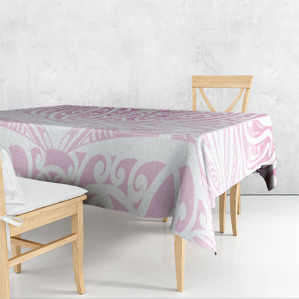 Pink New Zealand Puhoro Maori Tattoo Tablecloth