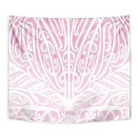Pink New Zealand Puhoro Maori Tattoo Tapestry