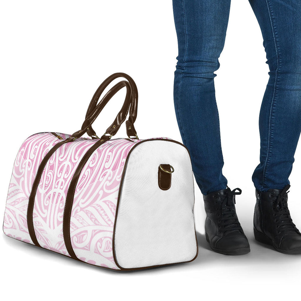Pink New Zealand Puhoro Maori Tattoo Travel Bag
