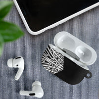 Black New Zealand Puhoro Maori Tattoo AirPods Case