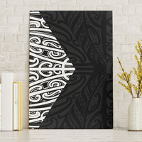 Black New Zealand Puhoro Maori Tattoo Canvas Wall Art