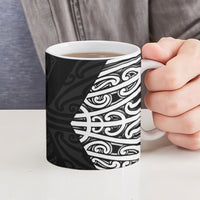 Black New Zealand Puhoro Maori Tattoo Ceramic Mug