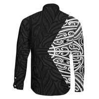 Black New Zealand Puhoro Maori Tattoo Family Matching Short Sleeve Bodycon Dress and Hawaiian Shirt