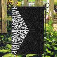 Black New Zealand Puhoro Maori Tattoo Garden Flag