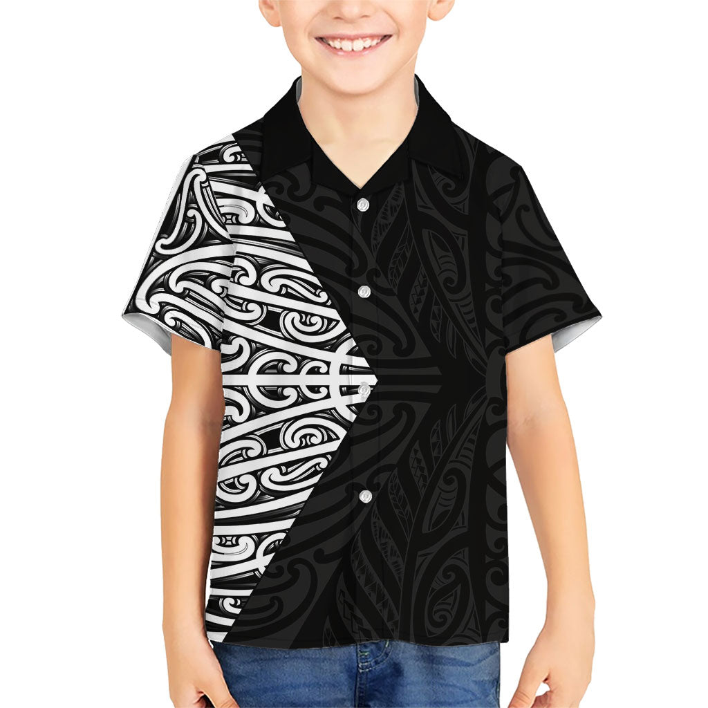 Black New Zealand Puhoro Maori Tattoo Hawaiian Shirt