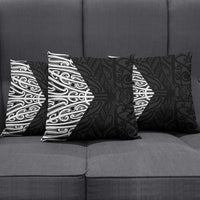 Black New Zealand Puhoro Maori Tattoo Pillow Cover