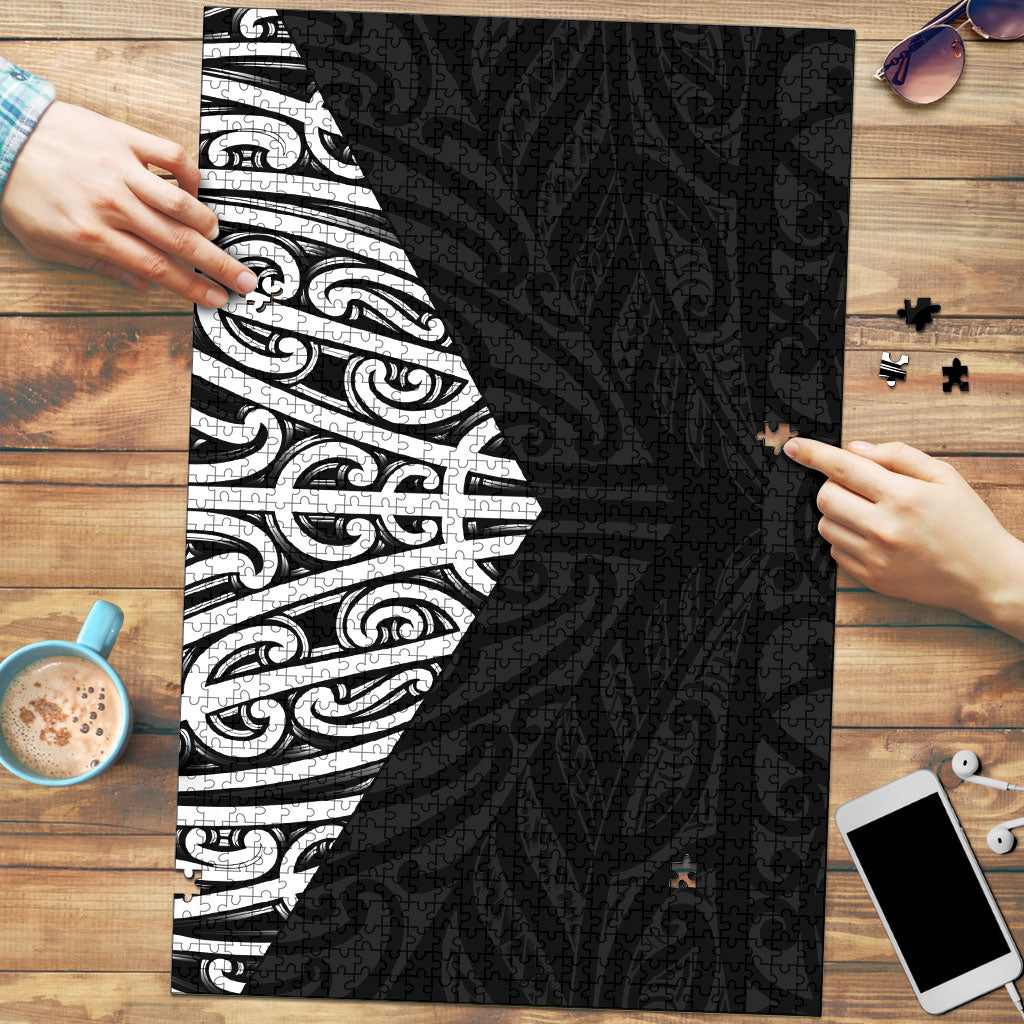 Black New Zealand Puhoro Maori Tattoo Puzzle LT14 Black - Polynesian Pride