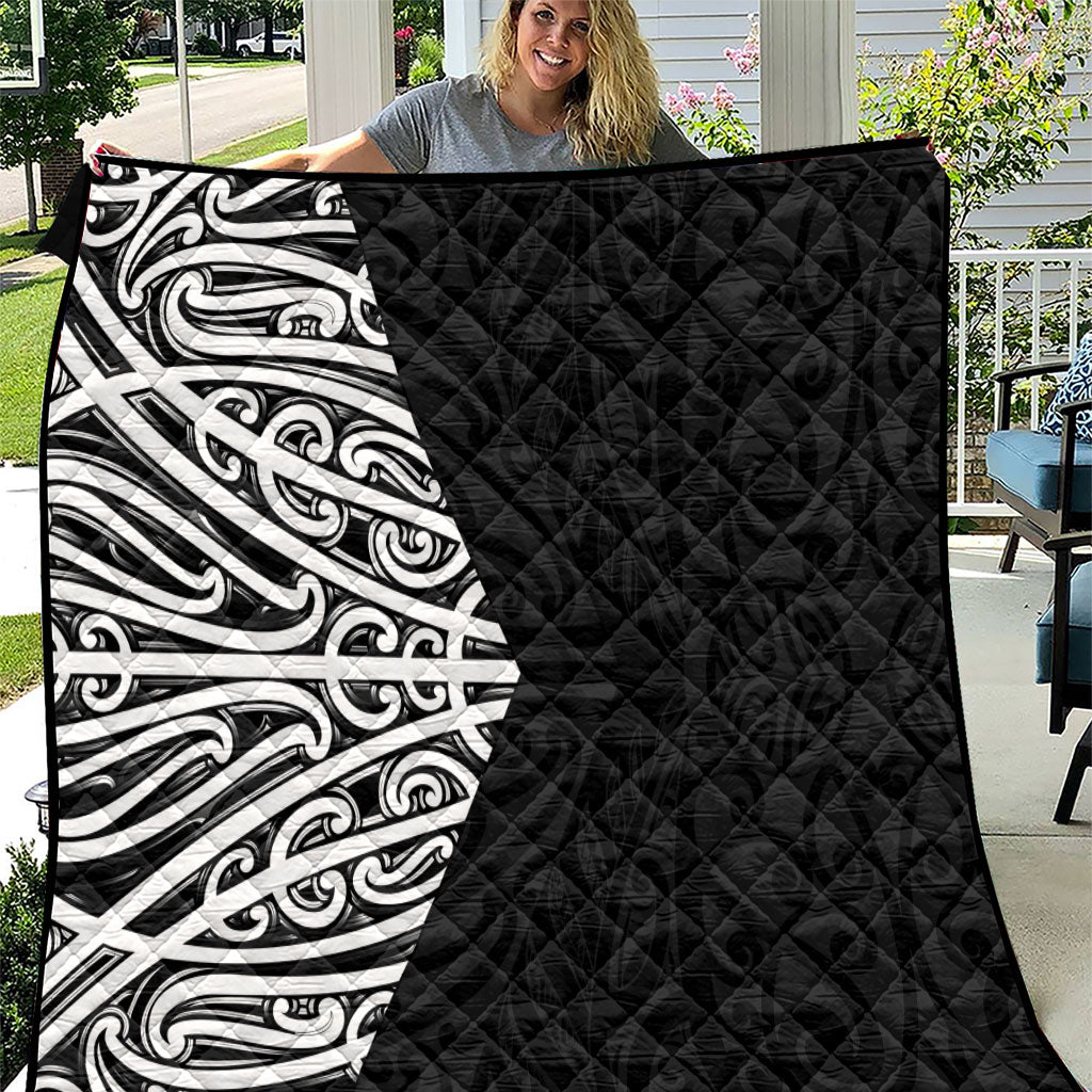Black New Zealand Puhoro Maori Tattoo Quilt LT14 Black - Polynesian Pride