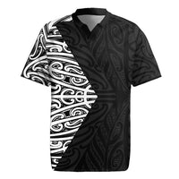 Black New Zealand Puhoro Maori Tattoo Rugby Jersey