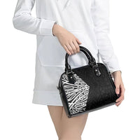 Black New Zealand Puhoro Maori Tattoo Shoulder Handbag