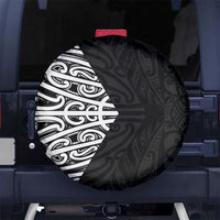 Black New Zealand Puhoro Maori Tattoo Spare Tire Cover