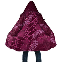 Pink Aloha Hawaii Cloak Hawaiian Kakau Ohia Lehua Lei - Polynesian Pride