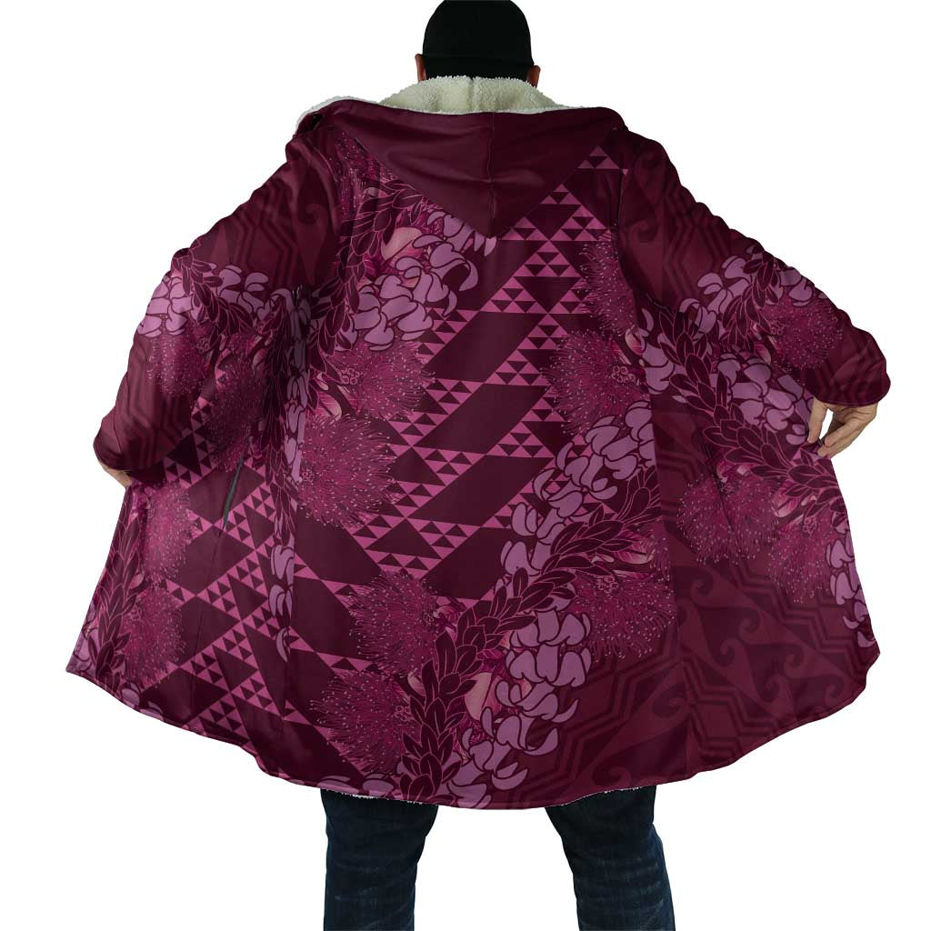 Pink Aloha Hawaii Cloak Hawaiian Kakau Ohia Lehua Lei - Polynesian Pride