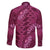 Pink Aloha Hawaii Family Matching Tank Maxi Dress and Hawaiian Shirt Hawaiian Kakau Ohia Lehua Lei - Polynesian Pride