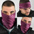 Pink Aloha Hawaii Neck Gaiter Hawaiian Kakau Ohia Lehua Lei LT14