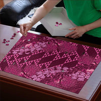 Pink Aloha Hawaii Puzzle Hawaiian Kakau Ohia Lehua Lei - Polynesian Pride