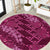Pink Aloha Hawaii Round Carpet Hawaiian Kakau Ohia Lehua Lei - Polynesian Pride
