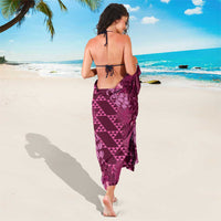 Pink Aloha Hawaii Sarong Hawaiian Kakau Ohia Lehua Lei - Polynesian Pride
