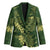 Green Aloha Hawaii Blazer Hawaiian Kakau Ohia Lehua Lei - Polynesian Pride