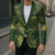 Green Aloha Hawaii Blazer Hawaiian Kakau Ohia Lehua Lei - Polynesian Pride