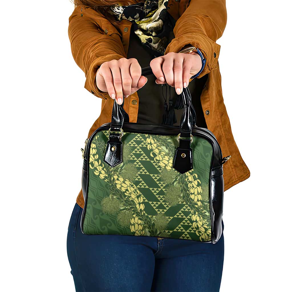 Green Aloha Hawaii Shoulder Handbag Hawaiian Kakau Ohia Lehua Lei - Polynesian Pride
