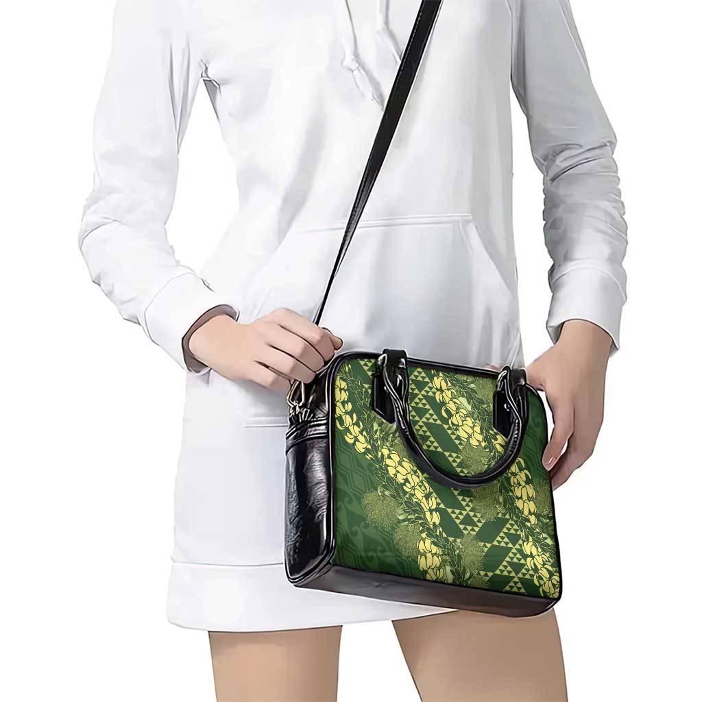 Green Aloha Hawaii Shoulder Handbag Hawaiian Kakau Ohia Lehua Lei - Polynesian Pride