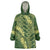 Green Aloha Hawaii Wearable Blanket Hoodie Hawaiian Kakau Ohia Lehua Lei - Polynesian Pride