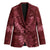 Maroon Aloha Hawaii Blazer Hawaiian Kakau Ohia Lehua Lei - Polynesian Pride