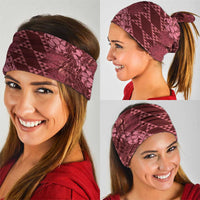 Maroon Aloha Hawaii Neck Gaiter Hawaiian Kakau Ohia Lehua Lei LT14
