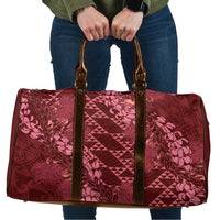 Maroon Aloha Hawaii Travel Bag Hawaiian Kakau Ohia Lehua Lei - Polynesian Pride