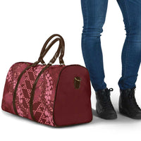 Maroon Aloha Hawaii Travel Bag Hawaiian Kakau Ohia Lehua Lei - Polynesian Pride