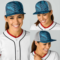 Naval Night Aloha Hawaii Baseball Net Cap Hawaiian Kakau Ohia Lehua Lei - Polynesian Pride