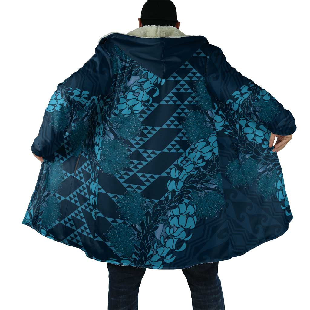 Naval Night Aloha Hawaii Cloak Hawaiian Kakau Ohia Lehua Lei - Polynesian Pride