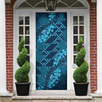 Naval Night Aloha Hawaii Door Cover Hawaiian Kakau Ohia Lehua Lei - Polynesian Pride