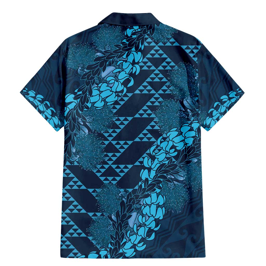 Naval Night Aloha Hawaii Family Matching Mermaid Dress and Hawaiian Shirt Hawaiian Kakau Ohia Lehua Lei LT14 - Polynesian Pride