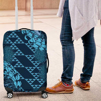 Naval Night Aloha Hawaii Luggage Cover Hawaiian Kakau Ohia Lehua Lei - Polynesian Pride