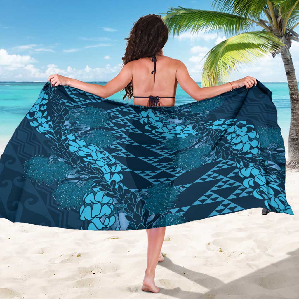 Naval Night Aloha Hawaii Sarong Hawaiian Kakau Ohia Lehua Lei - Polynesian Pride