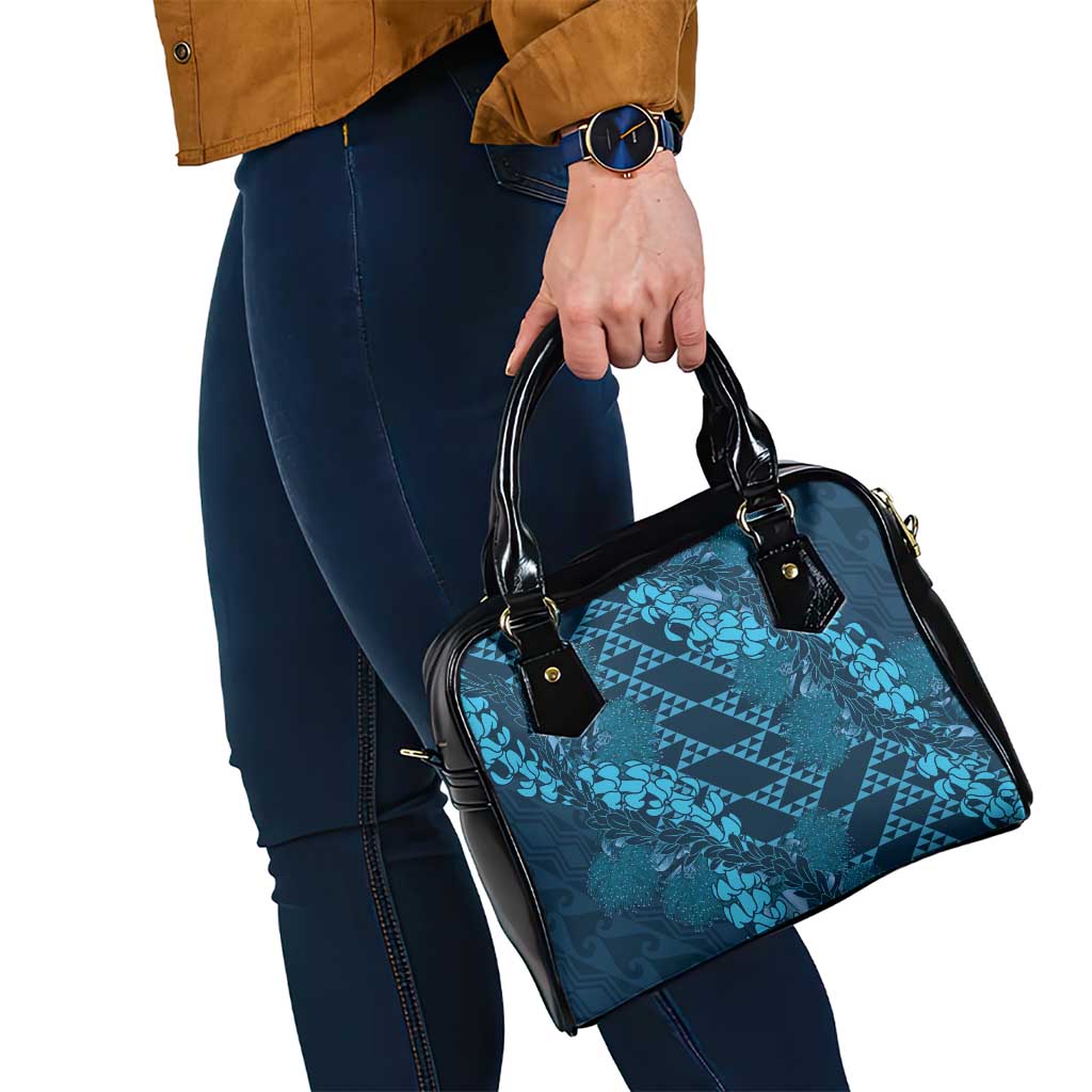 Naval Night Aloha Hawaii Shoulder Handbag Hawaiian Kakau Ohia Lehua Lei LT14 - Polynesian Pride